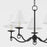 Troy Lighting Massi Chandelier, Forged Iron/Linen