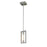 Troy Lighting Enigma 1 Light Mini Pendant, Silver Leaf/Stainless Accents