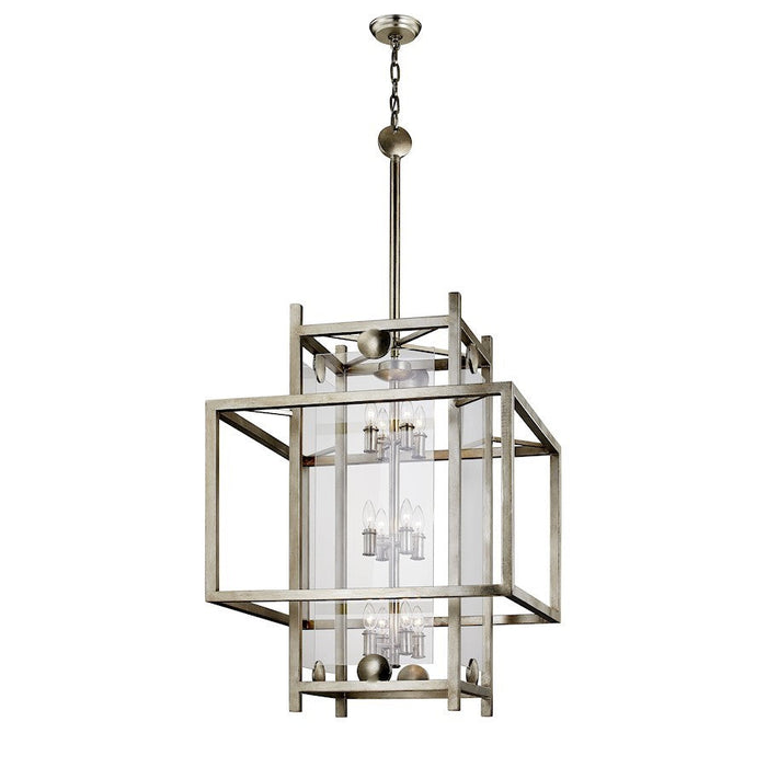 Troy Lighting Crosby Pendant, Antique Silver Leaf