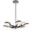 Troy Lighting Ace Chandelier, Carb Black/Polished Nickel