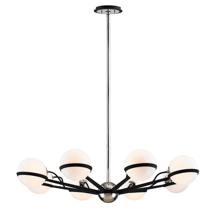 Troy Lighting Ace Chandelier, Carb Black/Polished Nickel