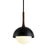 Troy Lighting Cadet 1Lt 29" Pendant, BK/Natural Acacia/Opal Glossy - F7645-SBK