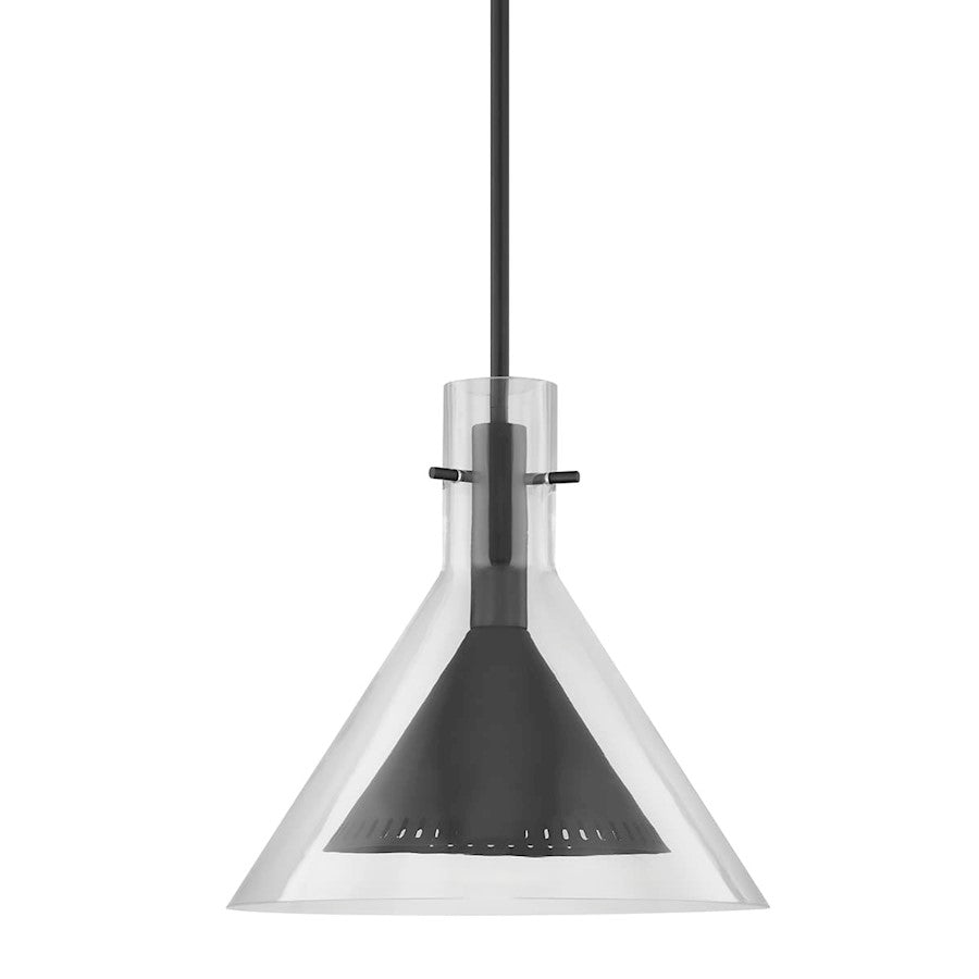 Troy Lighting Atticus 14" 1 Light Pendant, Satin Black - F7663-SBK