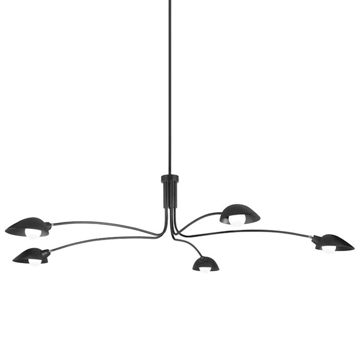 Troy Lighting Leo 5 Light Pendant, Satin Black - F7815-SBK