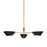 Troy Lighting Sacramento 3 Light Chandelier, Brass/Soft Black - F8143-PBR-SBK