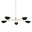 Troy Lighting Sacramento 5 Light Chandelier, Brass/Soft Black - F8163-PBR-SBK