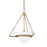 Troy Lighting Amador 1 Light 20" Pendant, Patina Brass/Opal Glossy - F8320-PBR