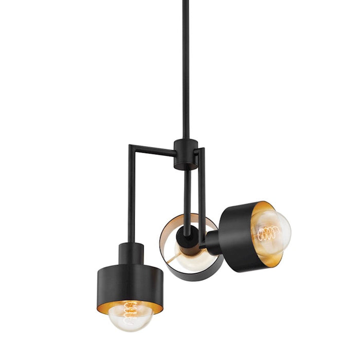 Troy Lighting North 3 Light Pendant - F8716-SBK-GL