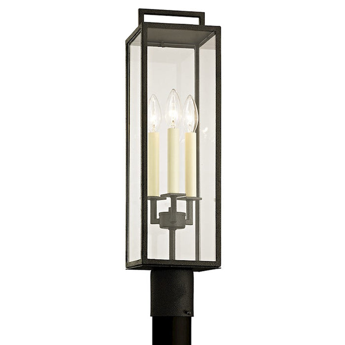 Troy Lighting Beckham 3 Light Post, Forged Iron - P6385-FOR