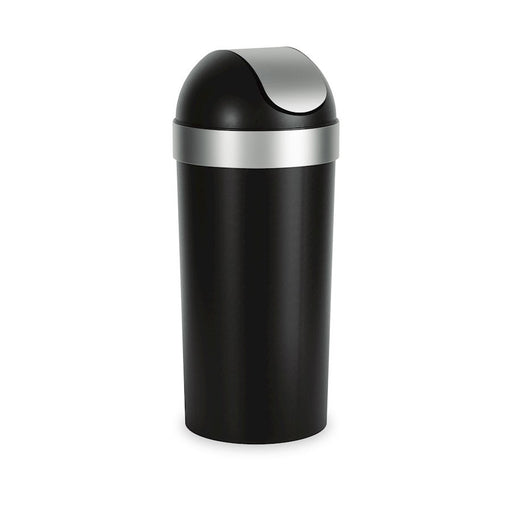 Umbra Venti Trash Can 16.5 Gallons, Black/Nickel - 086758-047-REM