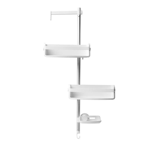 Umbra Flipside Shower Caddy, White/Aluminum