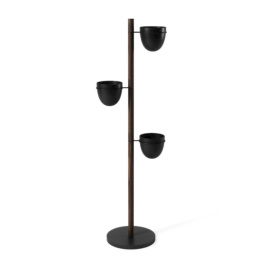 Umbra Floristand Planter, Black/Walnut - 1013880-048