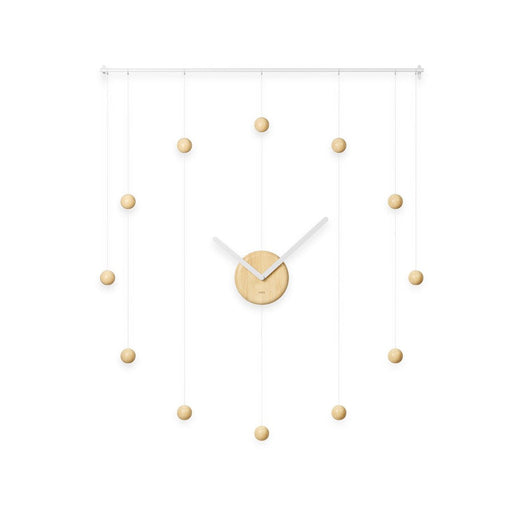 Umbra Hangtime Clock, White/Natural - 1015535-668