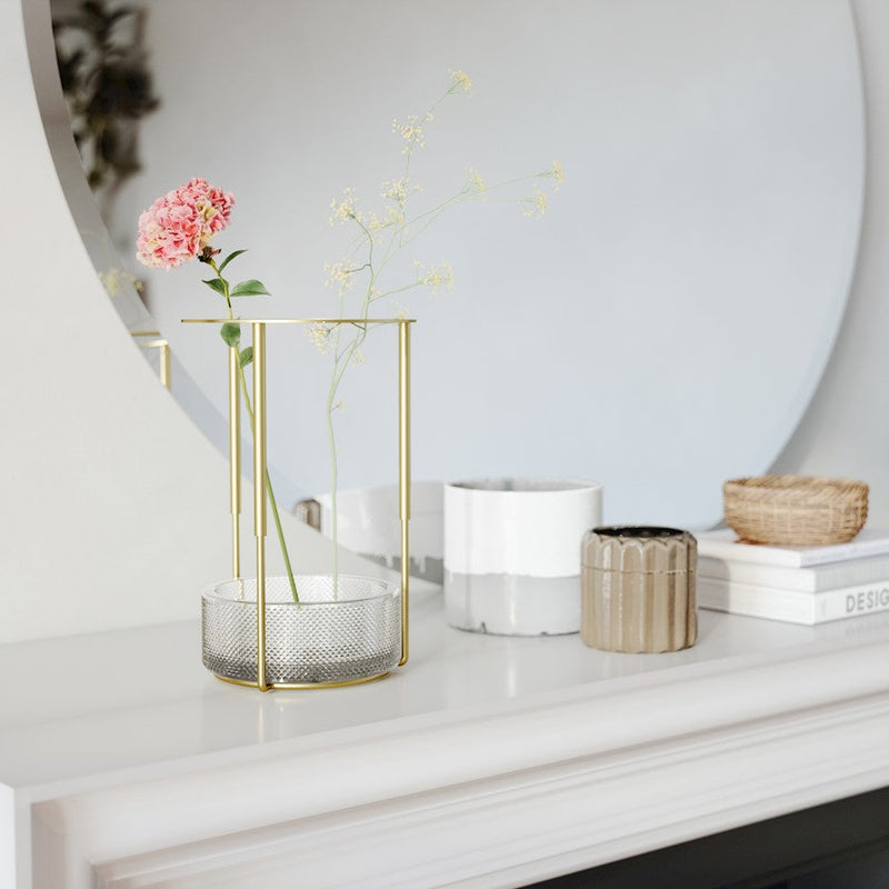 Umbra Tesora Adjustable Vase, Brass