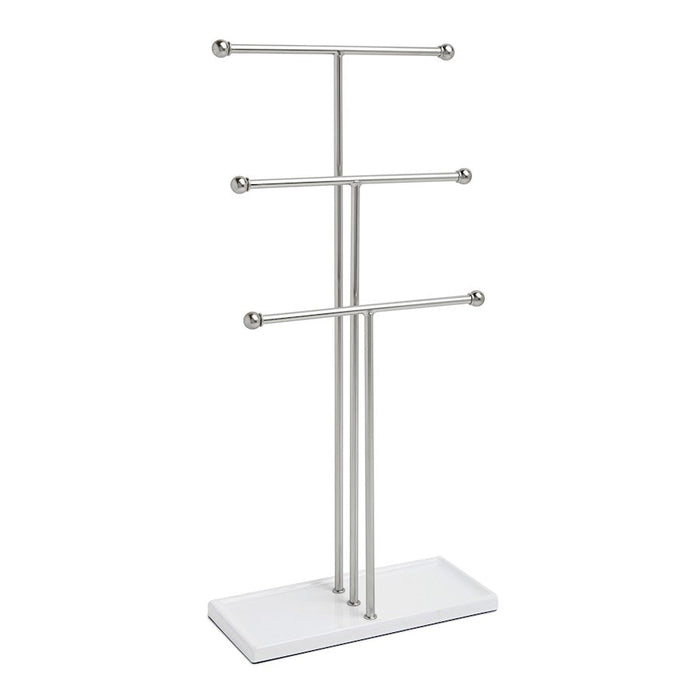 Umbra Trigem Jewel Stand, White/Metallic Nickel - 1017310-491-REM