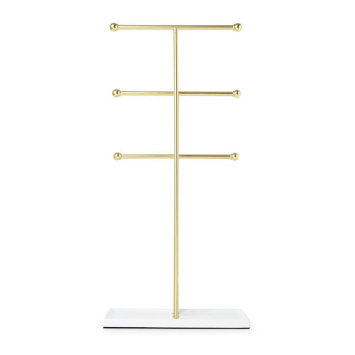 Umbra Trigem Jewel Stand, White/Brass - 1017310-524-REM