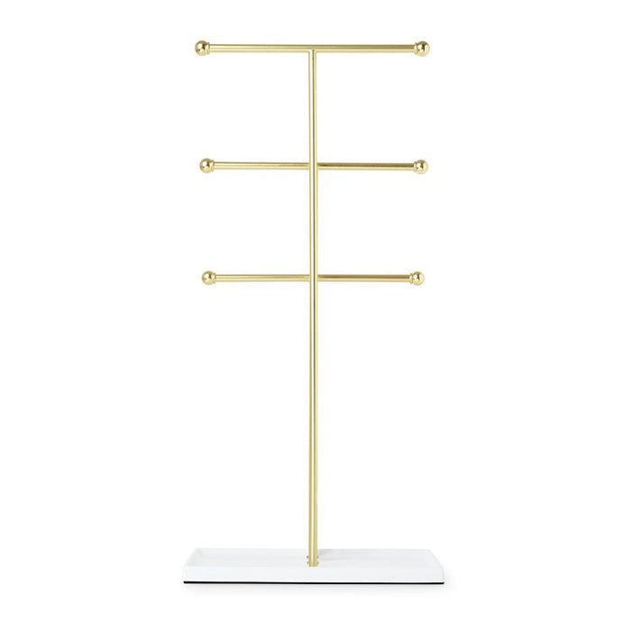 Umbra Trigem Jewel Stand, White/Brass - 1017310-524-REM