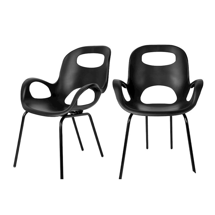 Umbra Oh Chair Pack of 2, Matte Black - 1017394-038