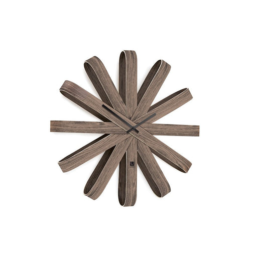 Umbra Ribbonwood Wall Clock, Aged Walnut