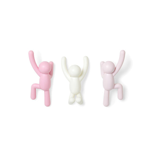 Umbra Buddy Wall Hook, Set of 3, Pink Dual - 318165-1207