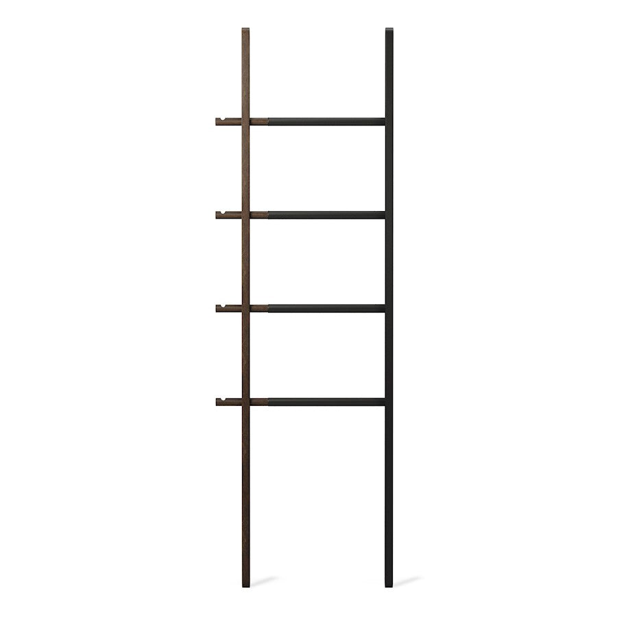 Umbra Hub Blanket Ladder, Black/Walnut - 320260-048-REM