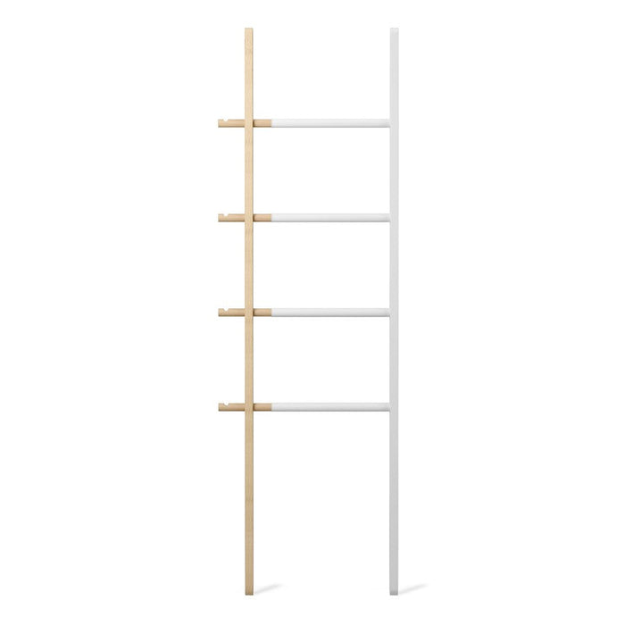 Umbra Hub Blanket Ladder, White/Natural - 320260-668-REM