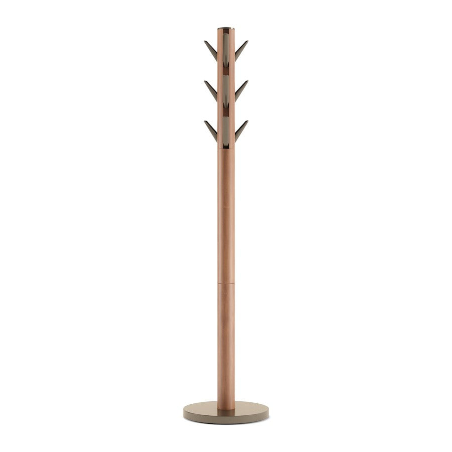 Umbra Flapper Coat Rack, Light Walnut/Warm Gold - 320361-1227