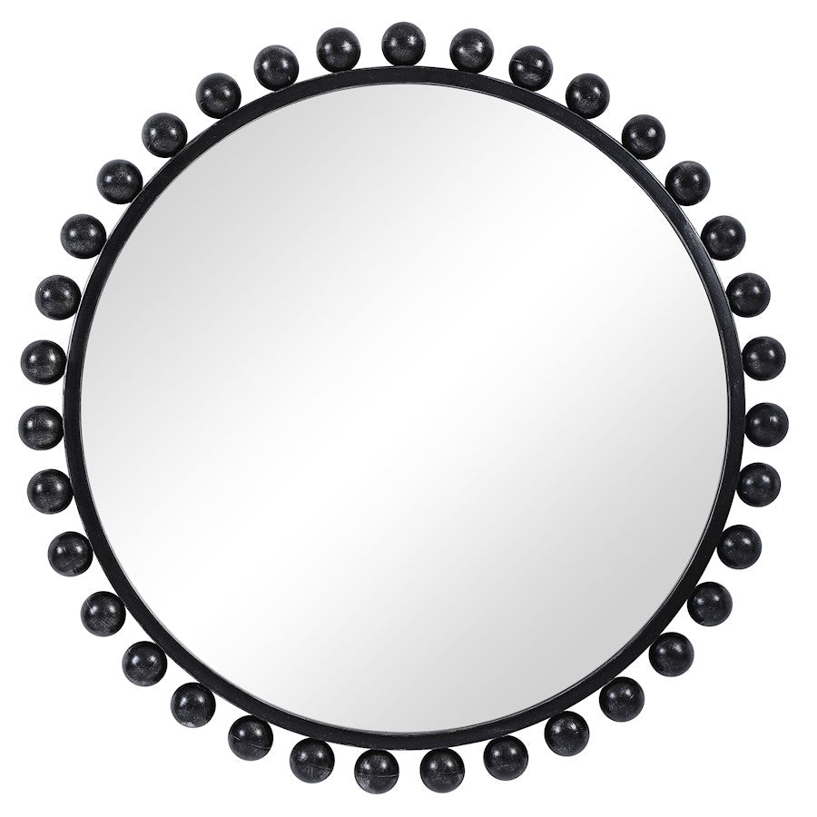 Uttermost Cyra Black Round Mirror - 09694