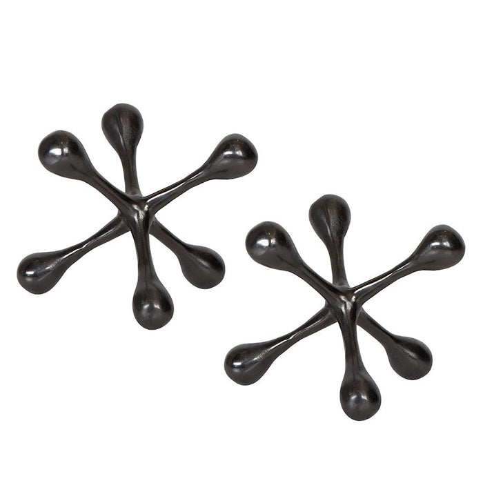 Uttermost Harlan Black Nickel Objects, Set of 2