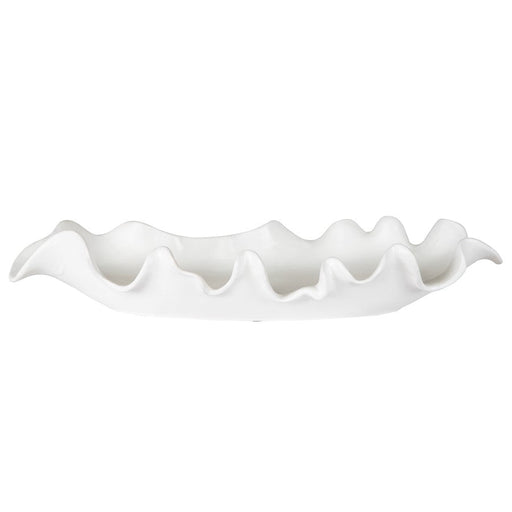 Uttermost Ruffled Feathers Modern White Bowl - 17965