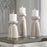 Uttermost Kyan Ceramic Candleholders, Set of 3, Crackled Glaze