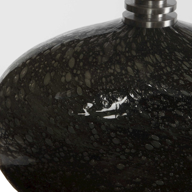 Uttermost Cosmos Glass Bottle, Charcoal Bubble