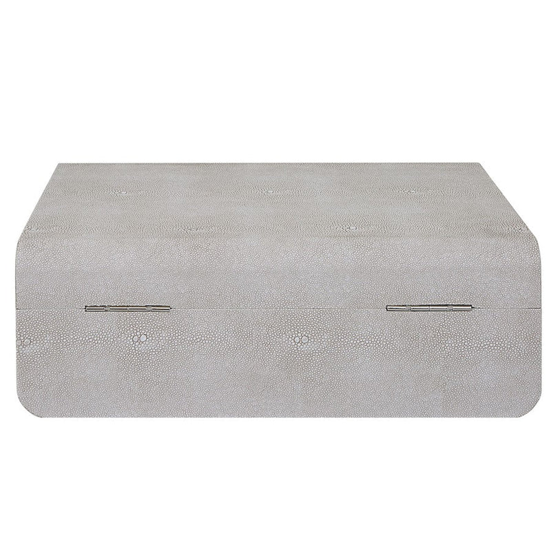 Uttermost Lalique Shagreen Box, White
