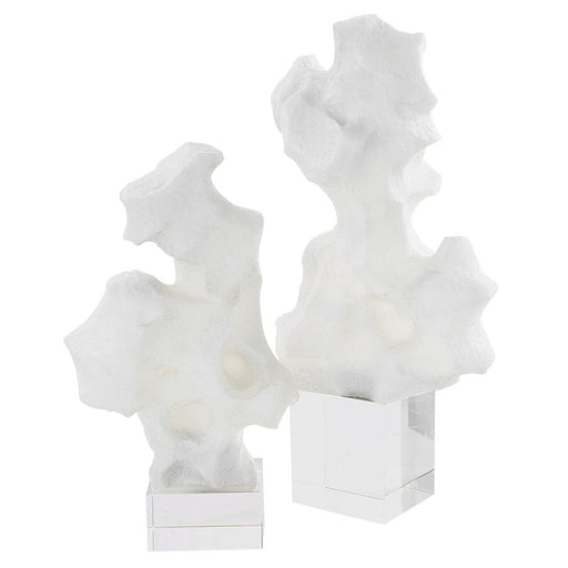 Uttermost Remnant Sculptures, Set of 2, White - 18046