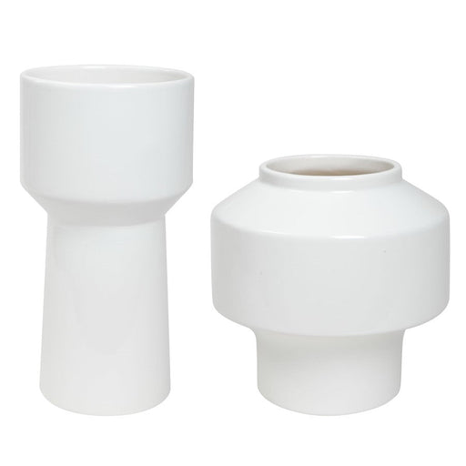 Uttermost Illumina Abstract Vases, Set of 2, White - 18049