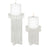 Uttermost Crystal Pillar Candleholders, Set of 2, White - 18054