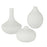 Uttermost Apothecary Satin White Vases, Set of 3 - 18072