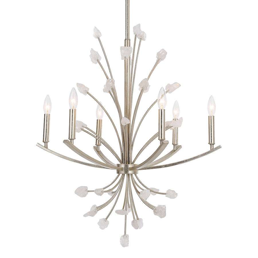 Uttermost Juliette 6 Light Silver Chandelier - 21345