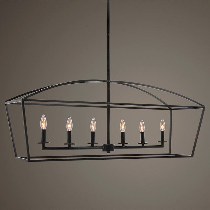 Uttermost Clayton 6 Light Linear Chandelier