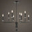 Uttermost Ebony Elegance 8 Light Chandelier, Black - 21353