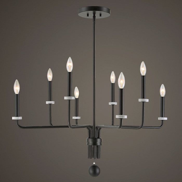 Uttermost Ebony Elegance 8 Light Chandelier, Black - 21353