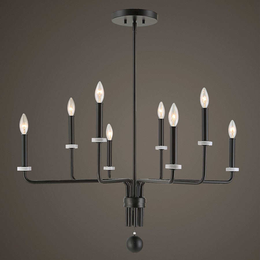 Uttermost Ebony Elegance 8 Light Chandelier, Black - 21353