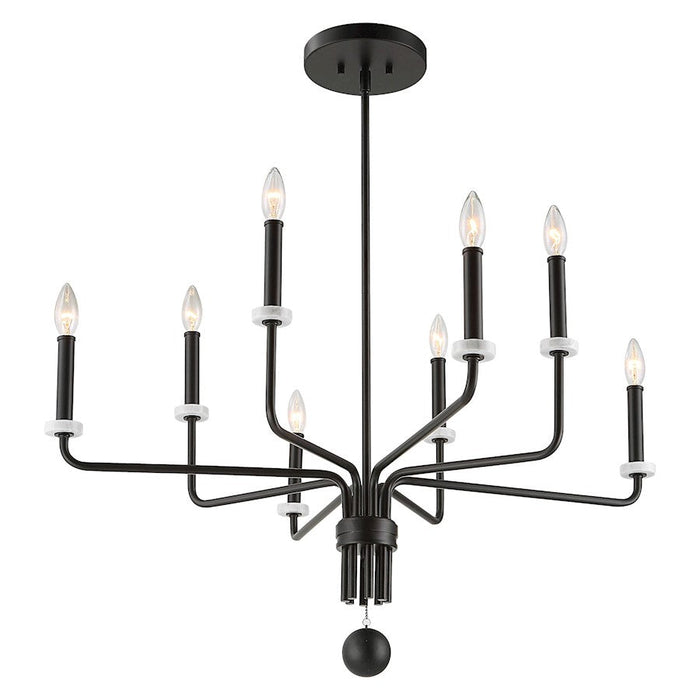 Uttermost Ebony Elegance 8 Light Chandelier, Black