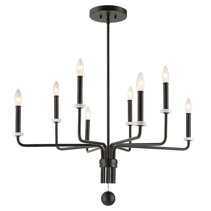 Uttermost Ebony Elegance 8 Light Chandelier, Black