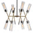 Uttermost Telesto 8 Light Linear Pendant, Black/Antique Brass - 21538