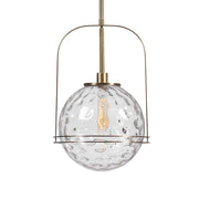 Uttermost Mimas 1 Light Globe Pendant, Antique Brass - 21540