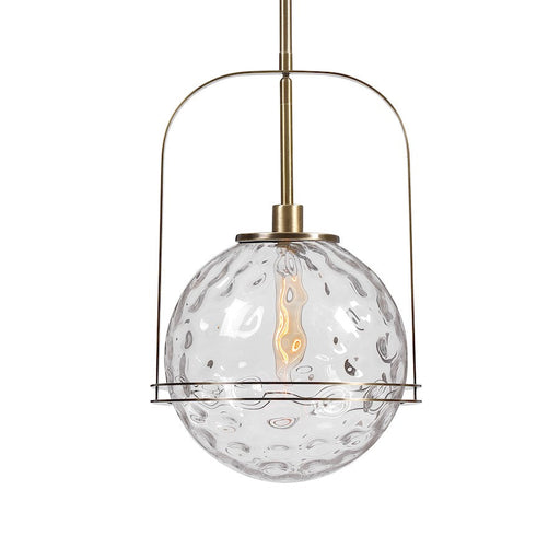 Uttermost Mimas 1 Light Globe Pendant, Antique Brass - 21540