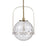 Uttermost Mimas 1 Light Globe Pendant, Antique Brass