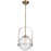 Uttermost Mimas 1 Light Globe Pendant, Antique Brass