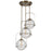 Uttermost Mimas 3 Light Cluster Pendant, Antique Brass